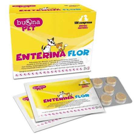 Buona Pet Enterina Flor Mangime Complementare Cani/Gatti 100 Compresse