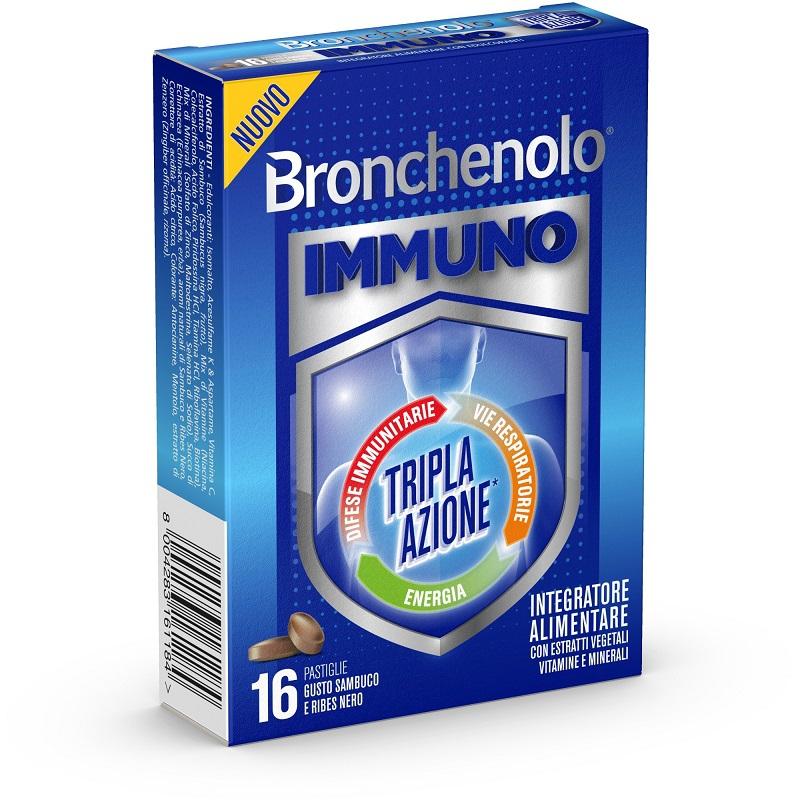 Bronchenolo Immuno Tripla Azione Integratore Sistema Immunitario 16 Pastiglie
