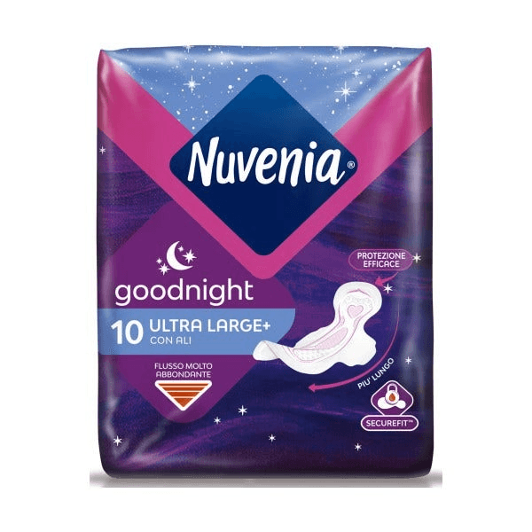 Nuvenia Ultra Notte Assorbenti Con Ali 10 Pezzi