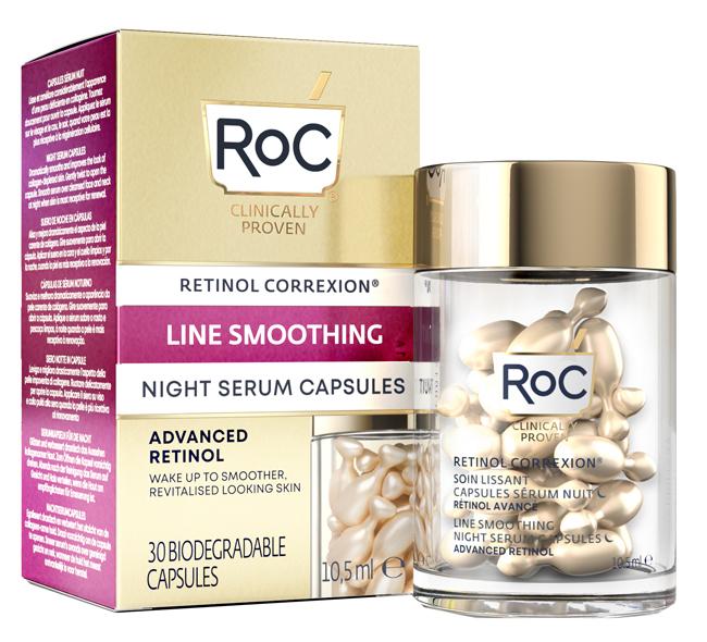Roc Retinol Correxion Line Smoothing Siero Viso Notte 30 Capsule