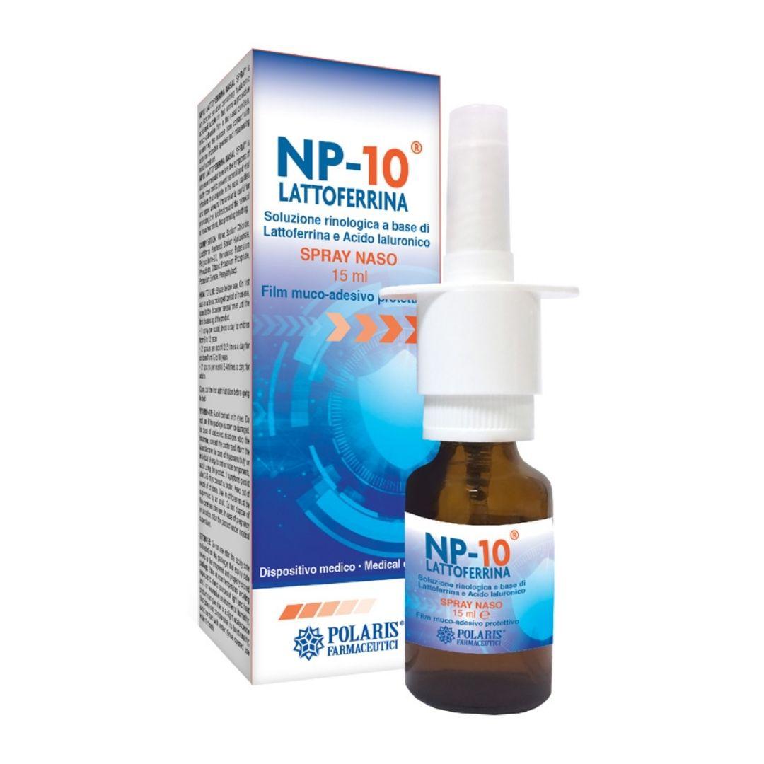 Polaris Np-10 Lattoferrina Spray Naso a Base di Acido Ialuronico 15 ml