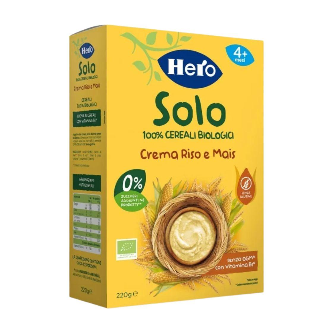 Hero Solo 100% Cereali Biologici Crema Riso e Mais 220 gr