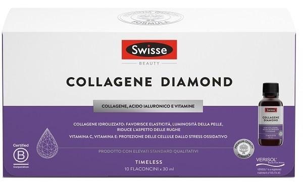 Swisse Collagene Diamond Integratore con Acido Ialuronico 10 Flaconcini da 30 ml