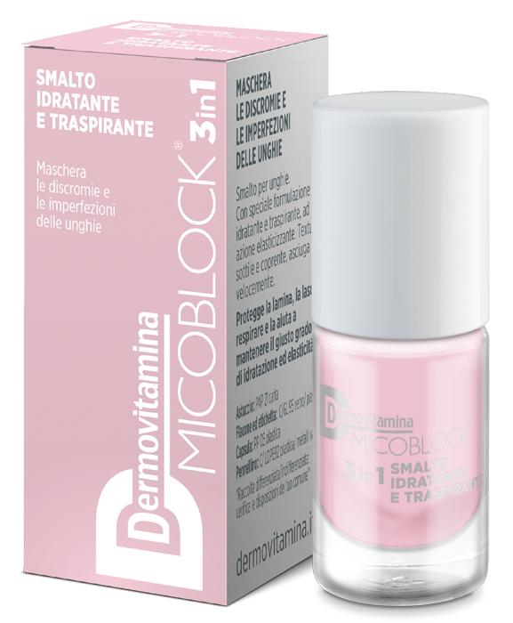 Dermovitamina Micoblock 3 In 1 Smalto Idratante E Traspirante Rosa Chiaro 5ml