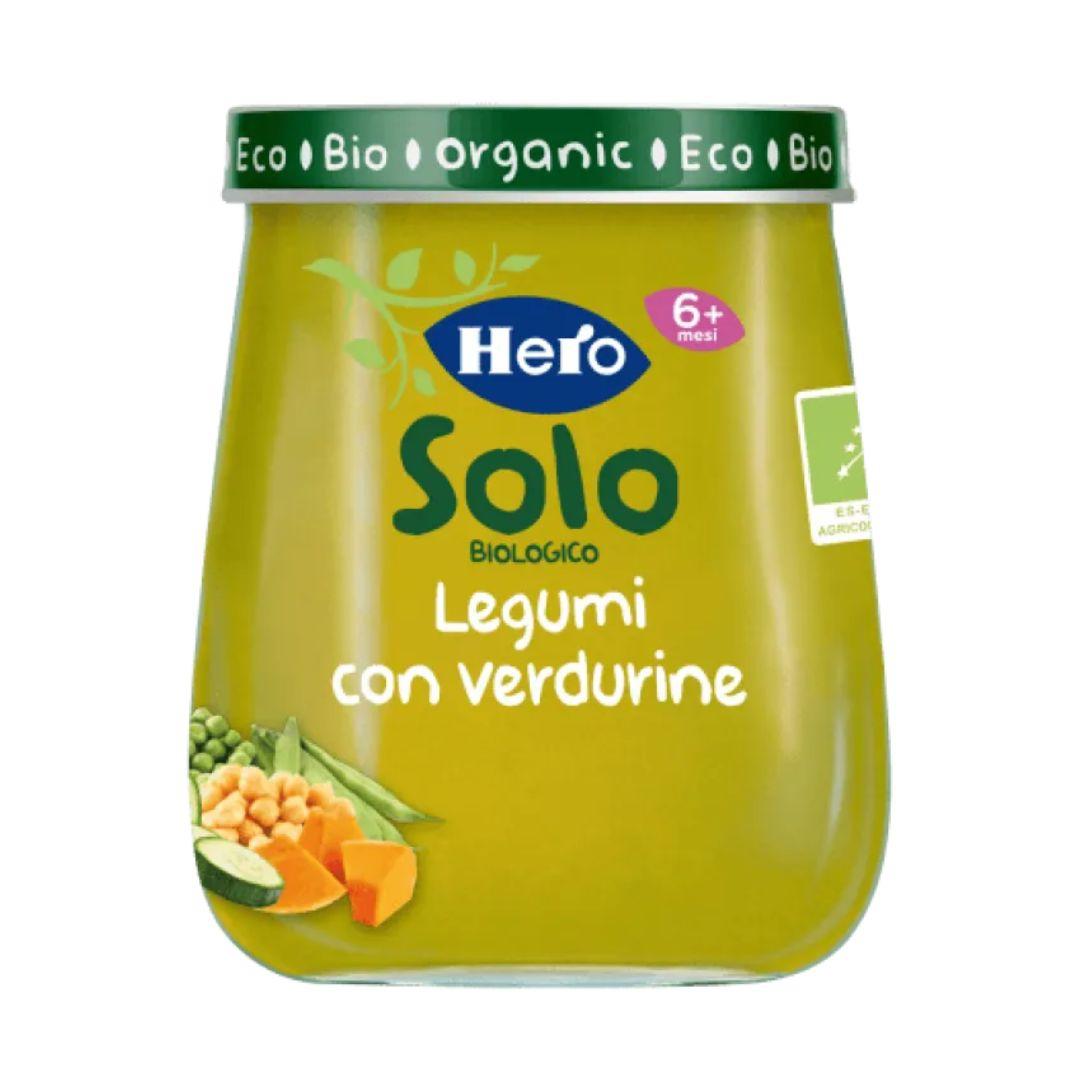 Hero Solo Omogeneizzato Biologico Legumi con Verdurine 120 gr