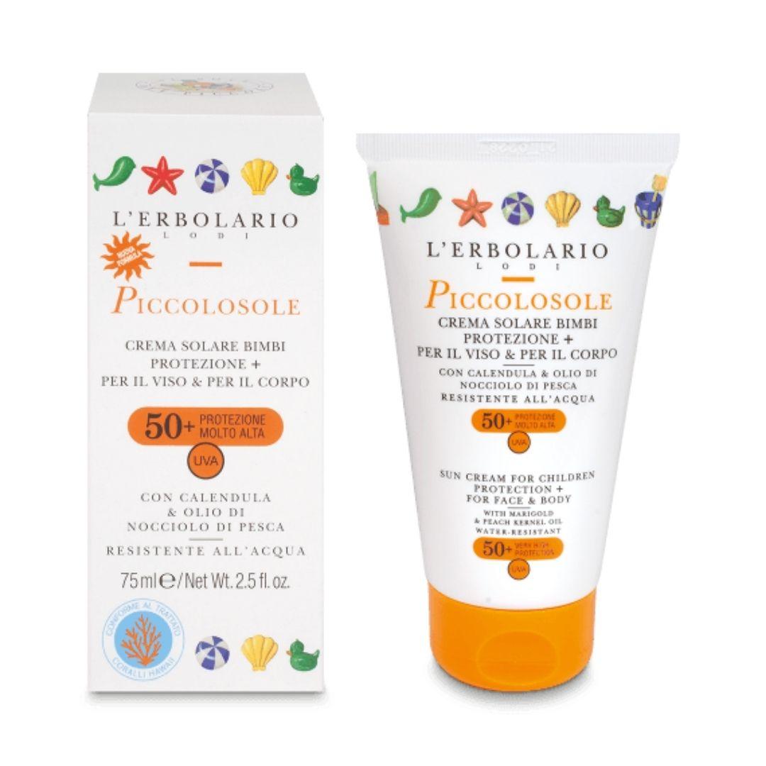 L'Erbolario Crema Solare Protezione Molto Alta per Bambini Viso e Corpo 75 ml