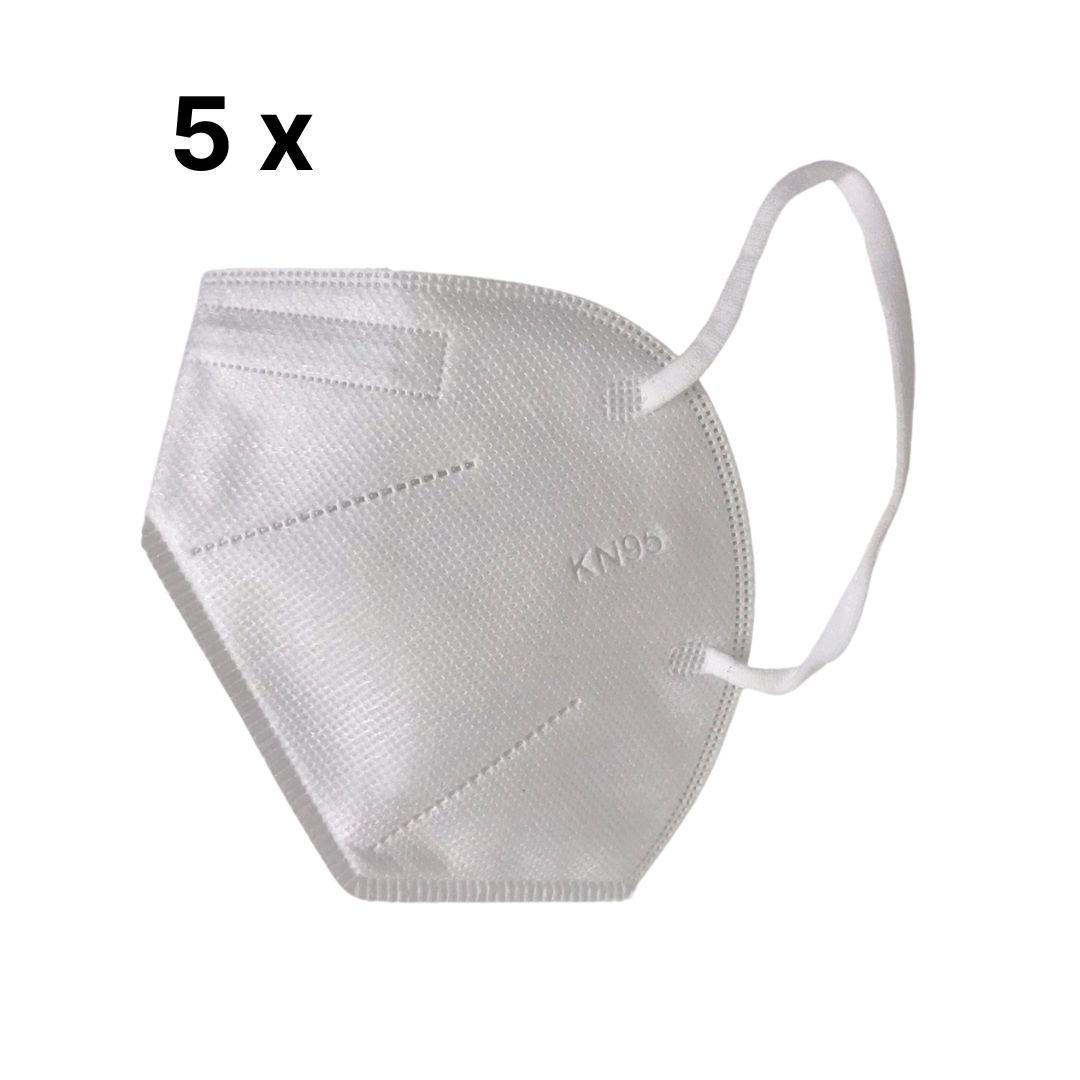 5 Mascherine Protettiva FFP2/KN95 Monouso a 4 Strati