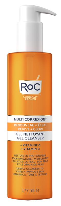 Roc Multi Correxion Revive + Glow Gel Detergente Viso Delicato 177 ml