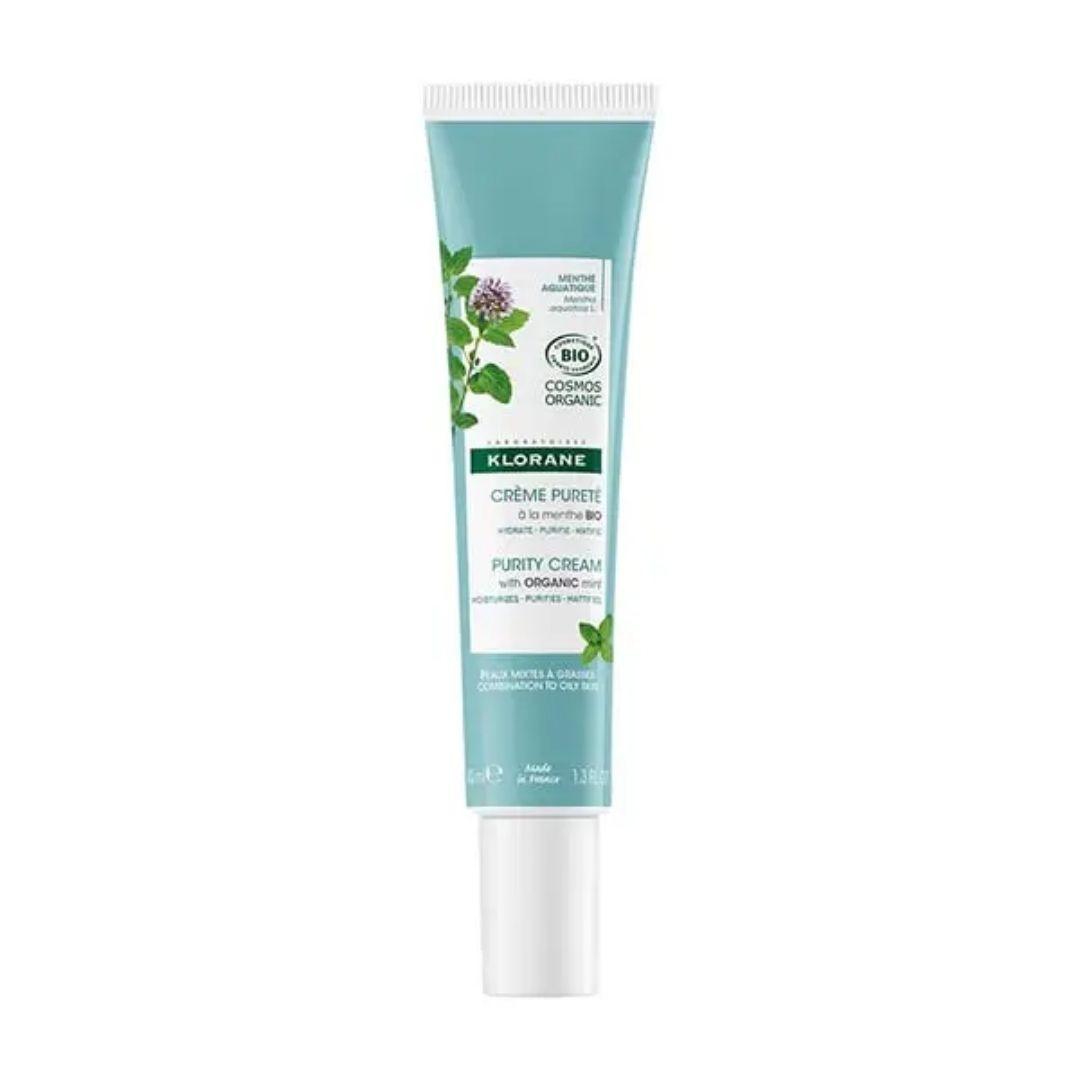 Klorane Crema Purificante Viso Detox alla Menta Acquatica Bio 40 ml