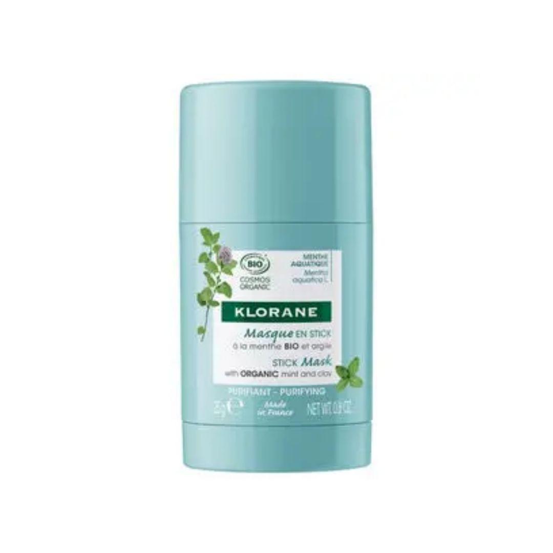 Klorane Maschera Viso Detox in Stick Purificante alla Menta Acquatica Bio 25g