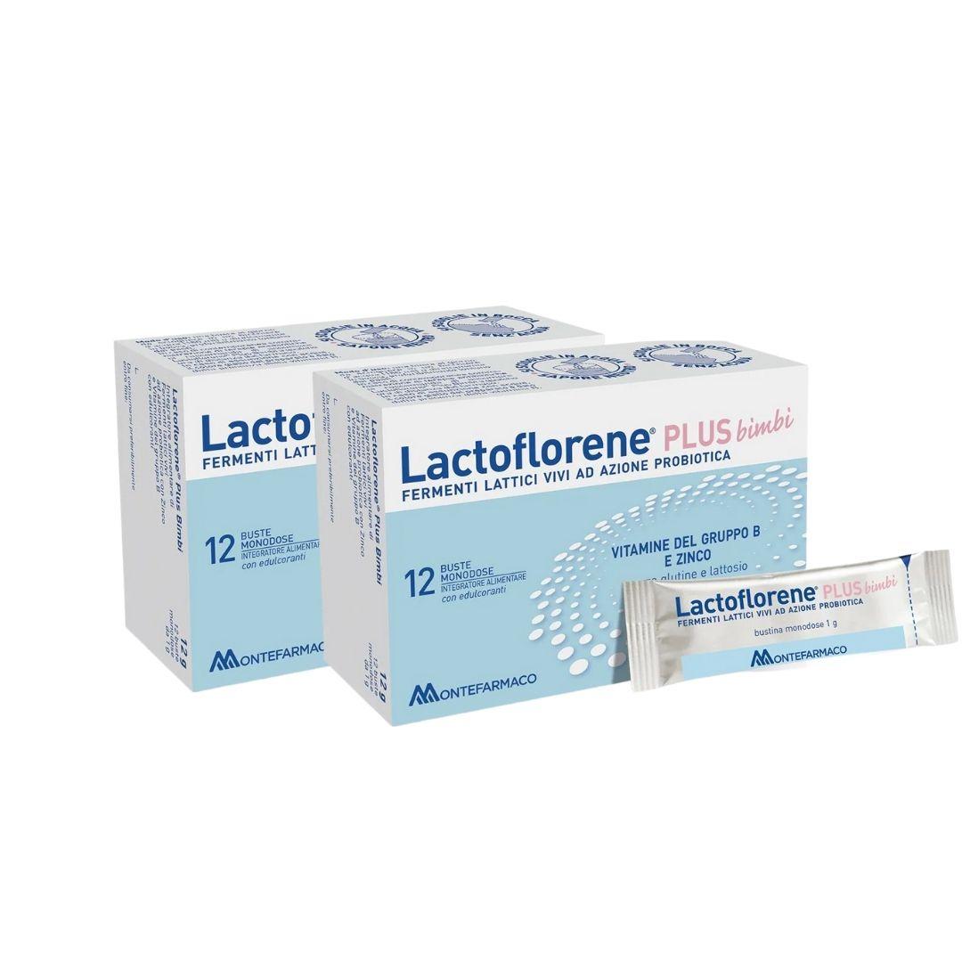 Lactoflorene Plus Bimbi Integratore di Fermenti Lattici Vivi 12 buste Bipack