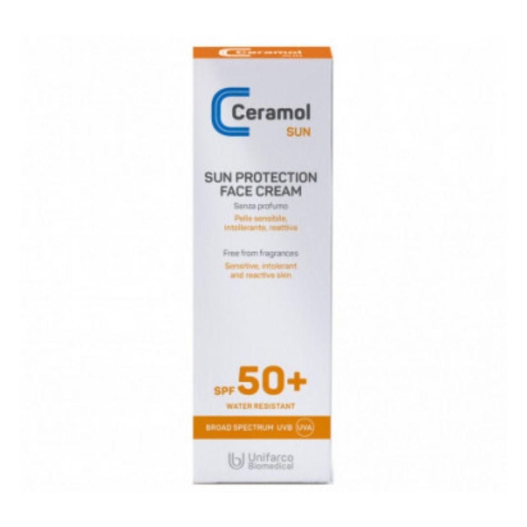 Ceramol Sun Viso Protezione Solare Spf50+ Senza Profumo 50 ml
