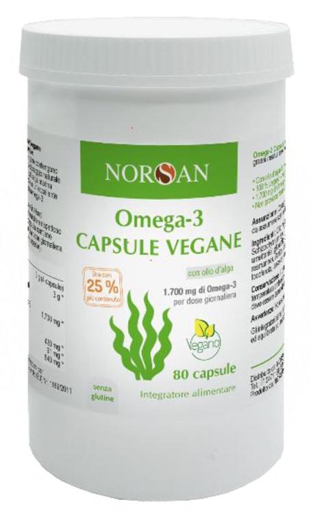 Norsan Omega 3 Vegano Integratore 80 Capsule