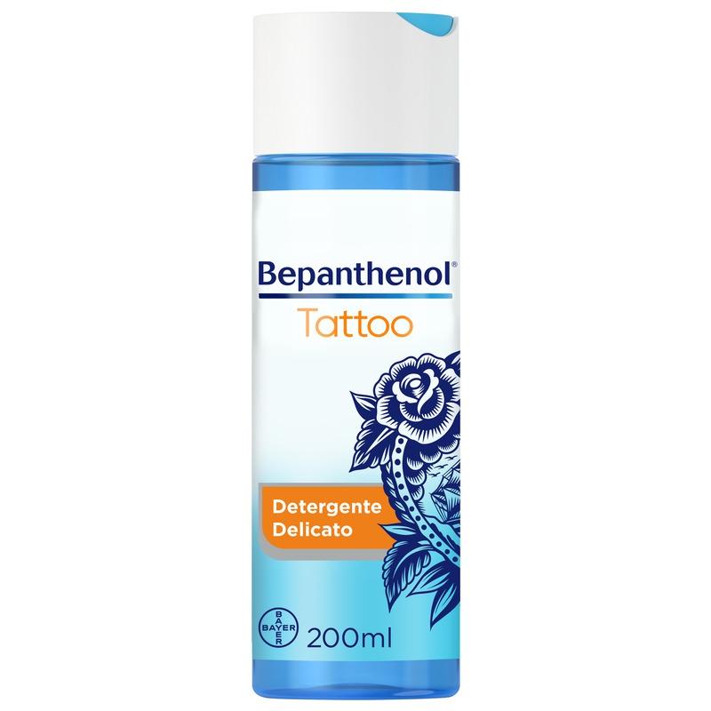 Bepanthenol Tattoo Detergente Delicato per Tatuaggi con Pantenolo per la cura del Tatuaggio 200ml
