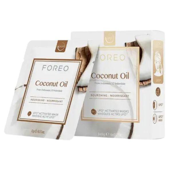 Foreo Ufo Mask Coconut Oil Maschera Viso Nutriente e Idratante 6 Pezzi