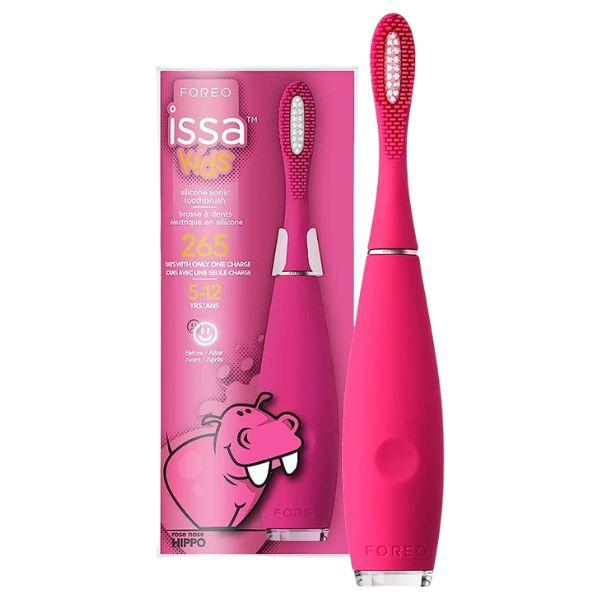 Foreo Issa Kids Spazzolino Elettrico per Bambini Rose Nose Hippo