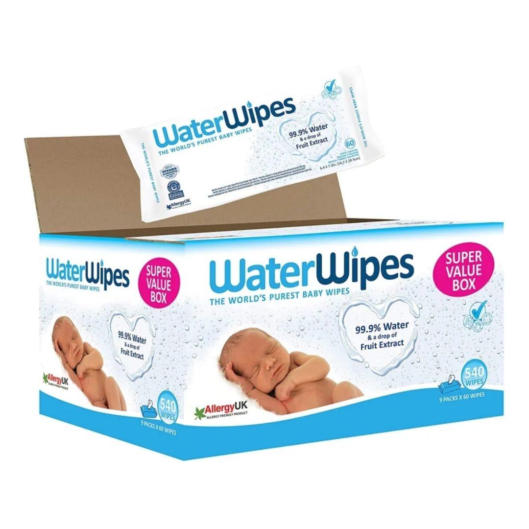 Waterwipes BIO Baby Salviette Detergenti per Neonati 9x60 Pezzi
