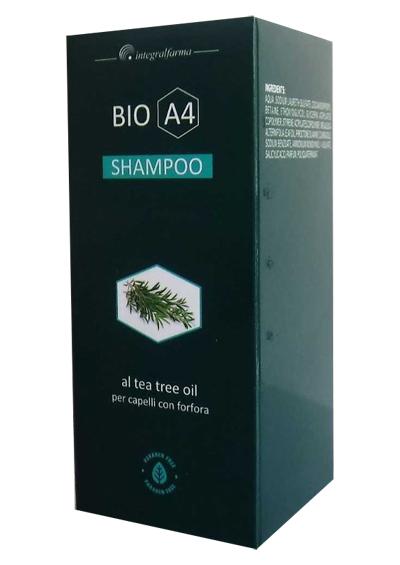 Bio A4 Shampoo con Olio di Tea Tree per Capelli Grassi 200ml