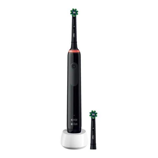 Oral-B Spazzolino Elettrico Ricaricabile Nero Pro3 3000 + 2 Refill