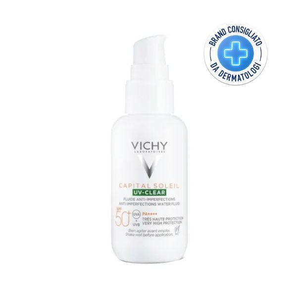 Vichy Capital Soleil UV-Clear SPF 50+ Fluido Anti-Imperfezioni per Pelli Grasse 40 ml