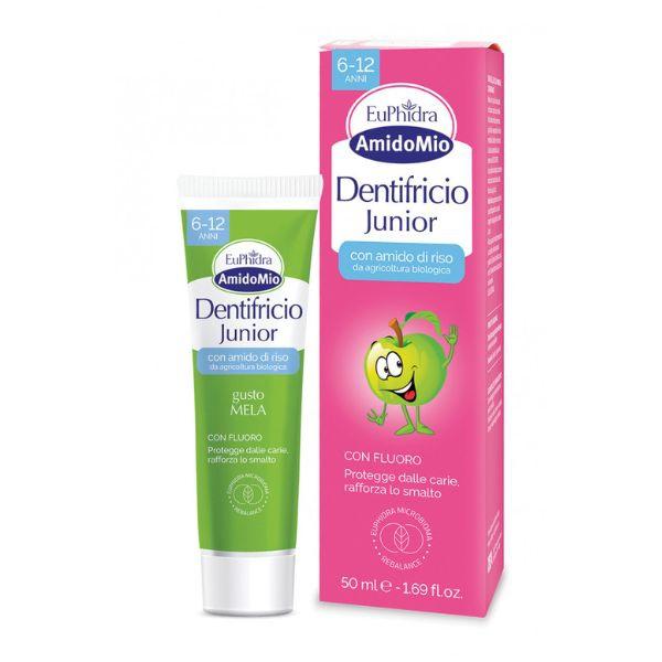 Euphidra Amidomio Dentifricio per Bambini Gusto Mela 6-12 Anni 50 ml
