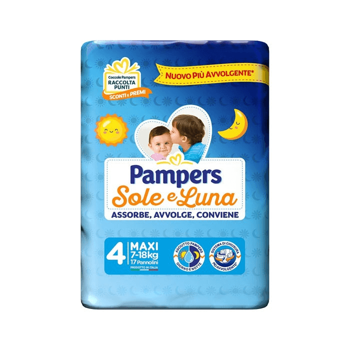 Pampers Sole&Luna Pannolini Maxi 7-18kg 17 Pezzi