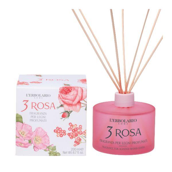 L'erbolario 3 Rosa Fragranza per Legni Profumati 200 ml