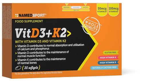 VitD3+K2 Integratore di Vitamine 30 softgels
