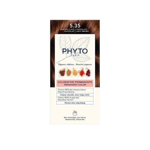 Phyto PhytoColor Kit Colorazione Permanente Senza Ammoniaca 5.35 Castano Chiaro Cioccolato