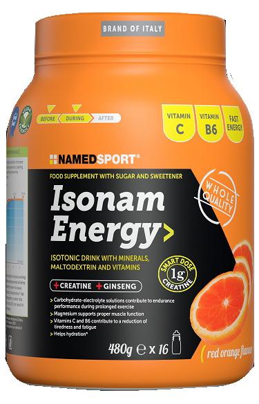 Isonam Energy Integratore Energetico Gusto Arancia con 1g di Creatina per Supporto Fisico