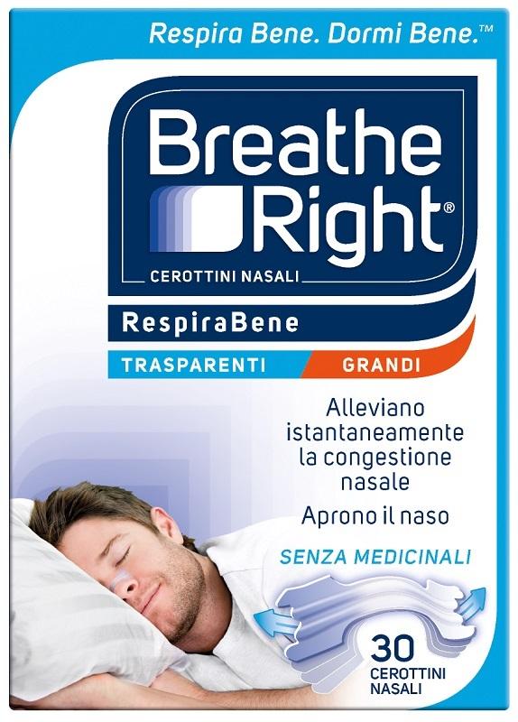 Breathe Right Cerotti Nasali Trasparenti 30 pezzi
