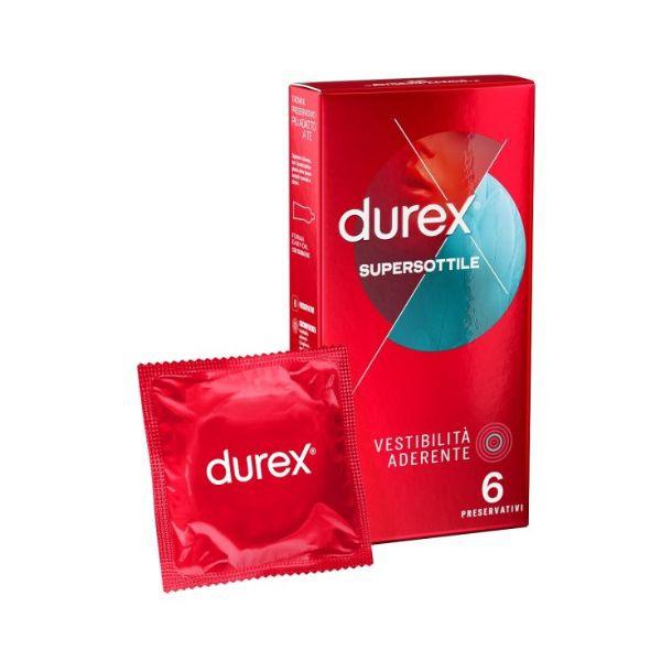 Durex Supersottile* Close Fit Vestibilità Aderente Profilattici 6 Pezzi