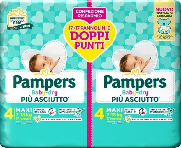 Pampers Baby-Dry Duo Taglia 3 34 Pannolini