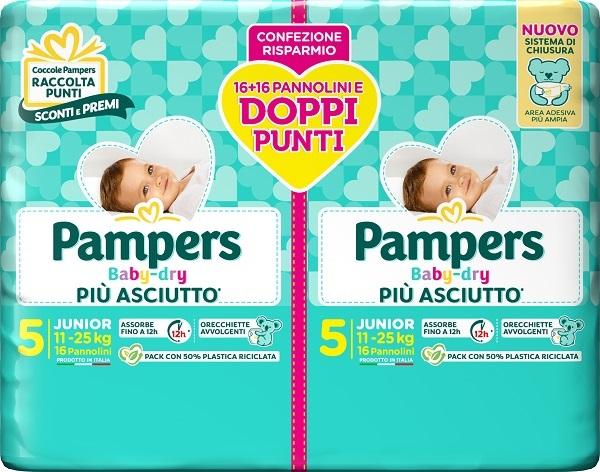 Pampers BD Duo Pannolini Downcount Taglia J 32 pezzi