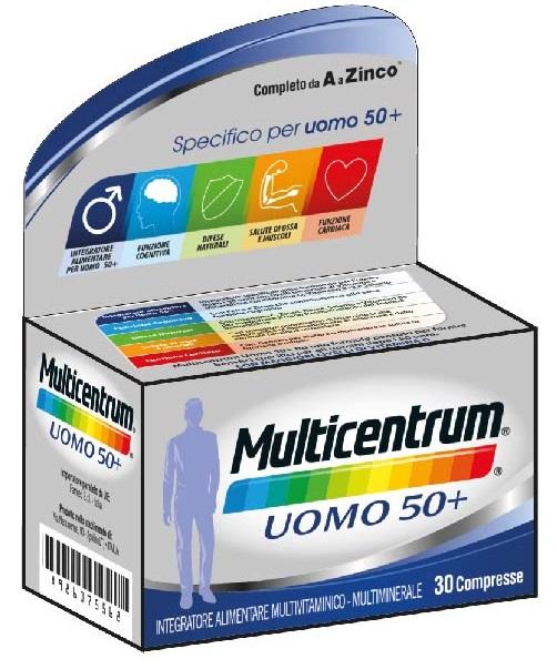 Multicentrum Uomo 50+ Integratore Multivitaminico 30 compresse
