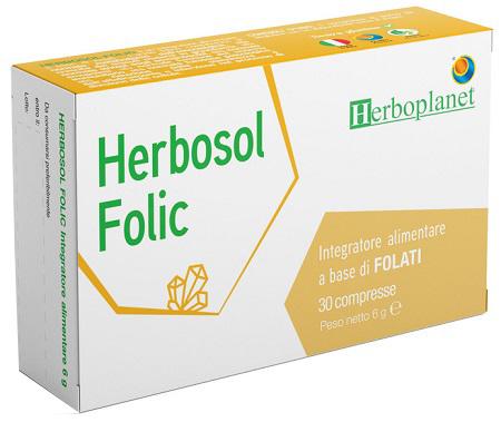 Herbosol Folic Integratore di Acido Folico Herboplanet 30 Compresse