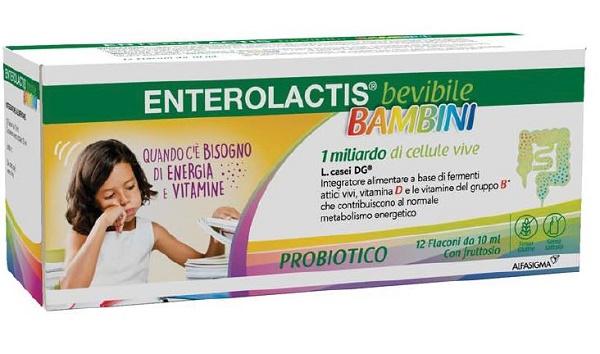 Enterolactis Bevibile per Bambini Integratore di Fermenti 12 Fiale