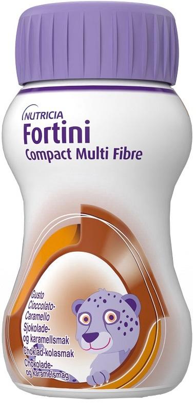 Danone Nutricia Fortini Compact Multi Fibre Gusto Cioccolato-Caramello 4 pezzi