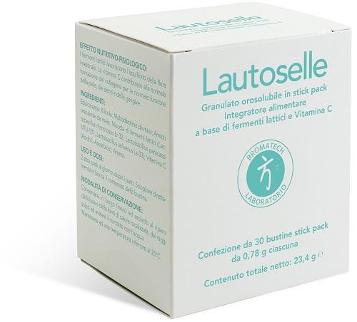 Lautoselle Integratore di Fermenti Lattici e Vitamina C Per La Flora Intestinale 30 Stick Pack
