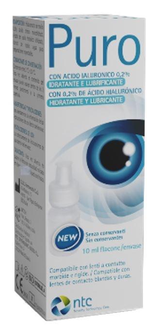 Puro Gocce Oculari con Acido Ialuronico per Idratazione Oculare da 10 ml