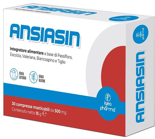 Ansiasin Igea Pharma 15 g 30 Compresse per Ansia e Rilassamento