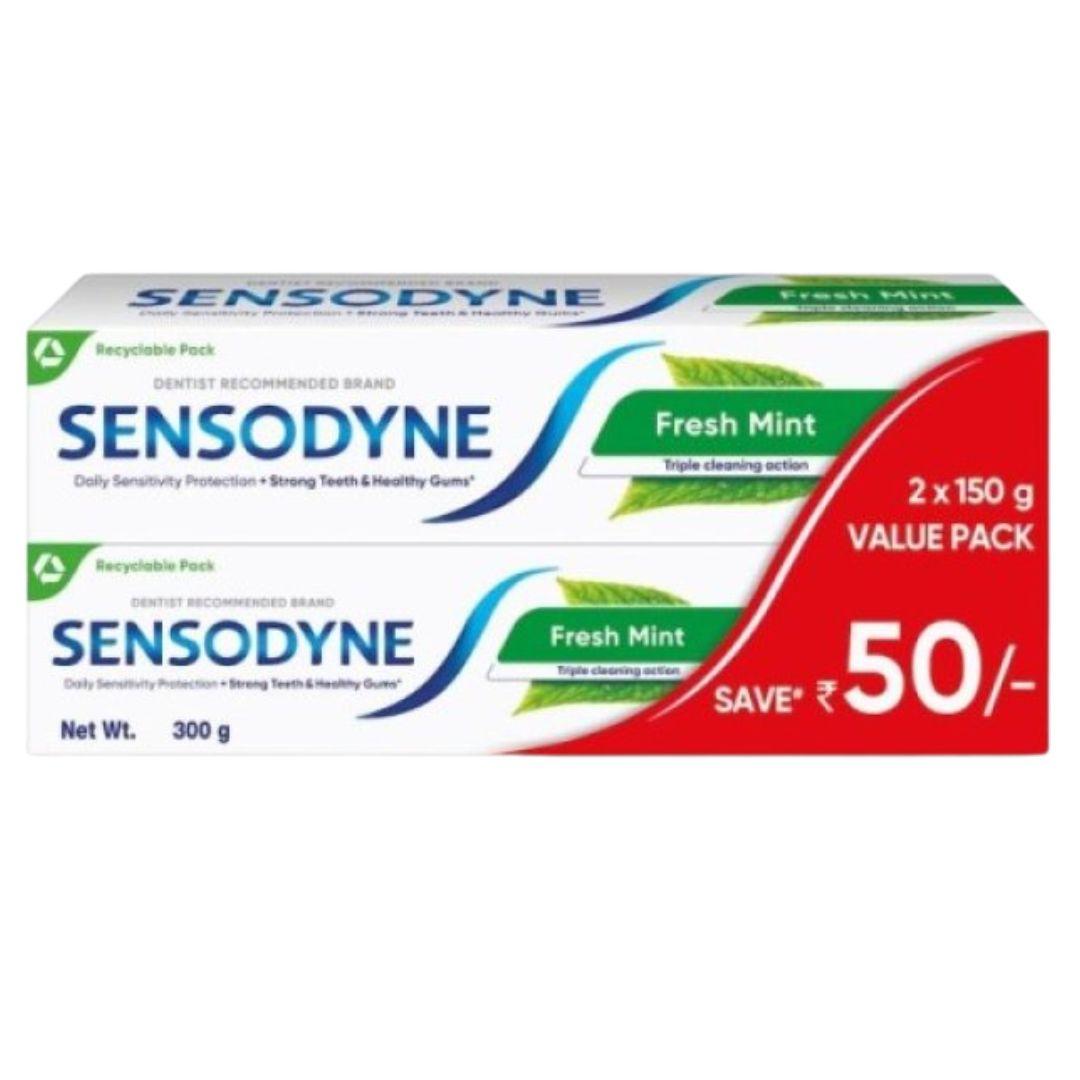 Sensodyne Fresh Mint Dentifricio 2 Pezzi