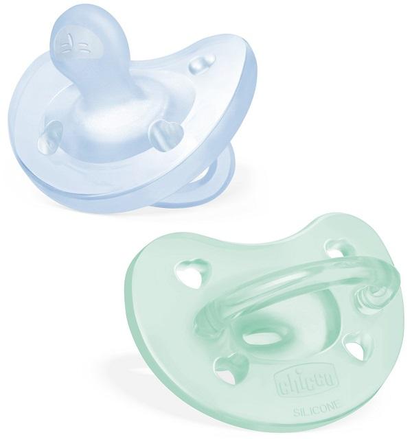 Ch Gommotto Succhietto Silicone Azzurro 2-6 Mesi 2 Pezzi