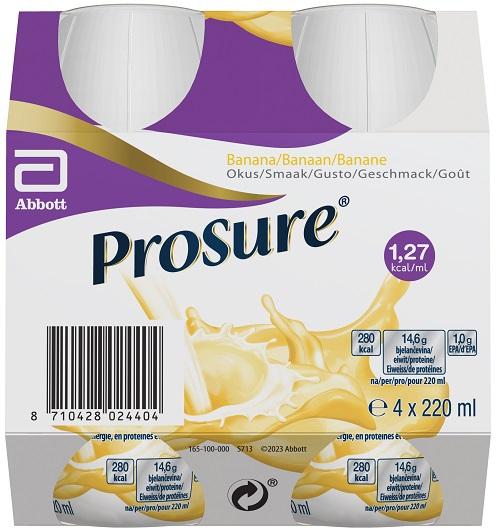 Prosure Bevanda Nutrizionale al Gusto Banana 4 Bottiglie da 220ml