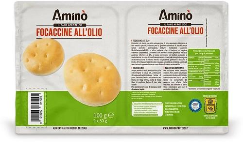 Amino Focaccine con Olio d Oliva per Snack Gustoso da 100 g
