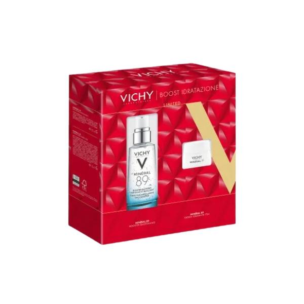Vichy Boost Idratazione Cofanetto Con Minéral 89 Booster Siero 50 ml + Minéral 96 Crema 15ml