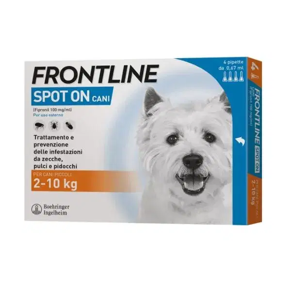 Frontline Antiparassitario per Cani 2-10 kg 4 Pipette