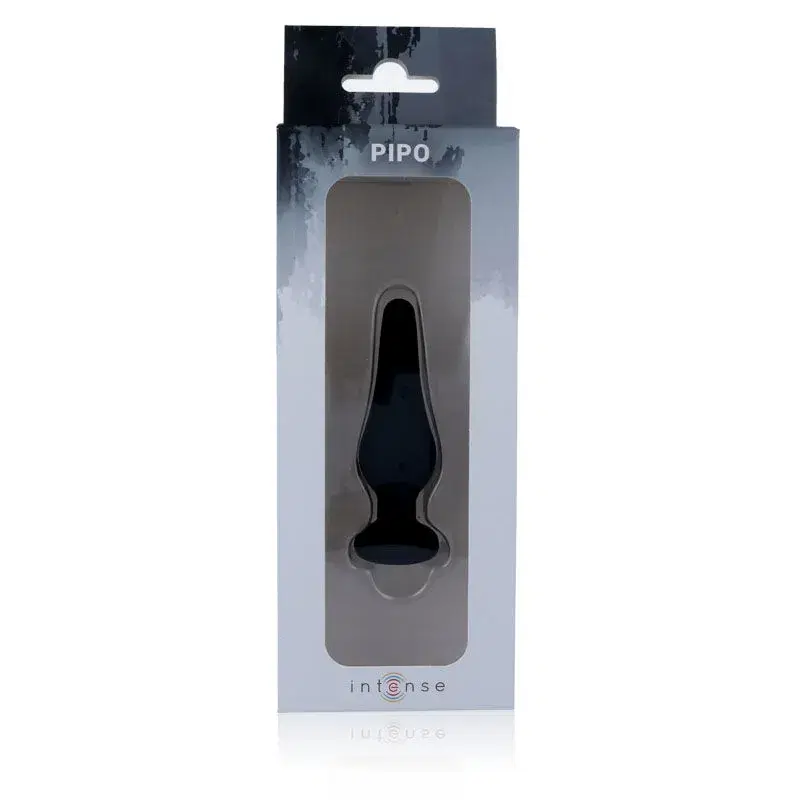 Intense Anal Plug Pipo S Silicone Black Tappo Anale 10 cm