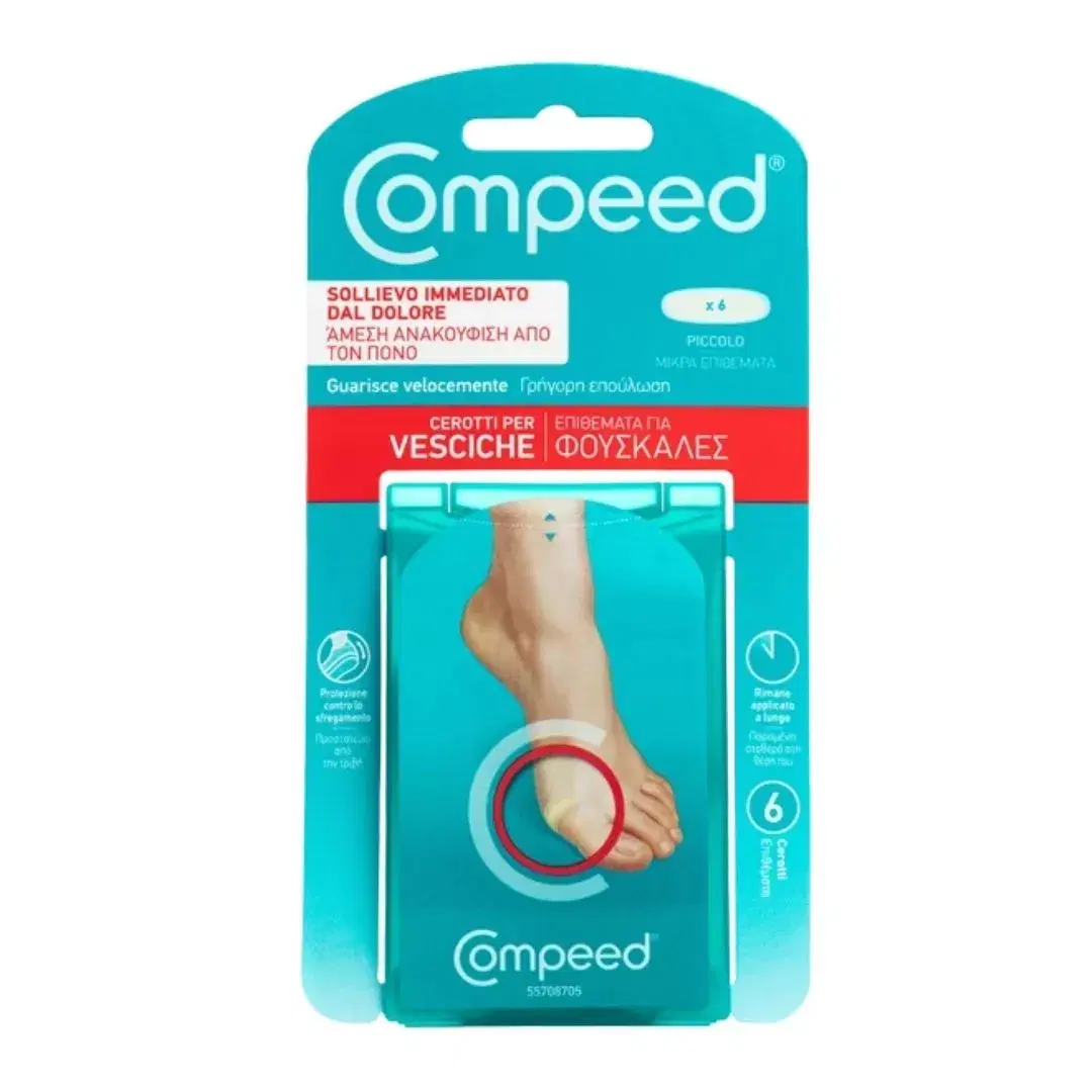 Compeed Cerotto Piccolo Per Vesciche Sollievo Rapido dal Dolore 6 Pezzi