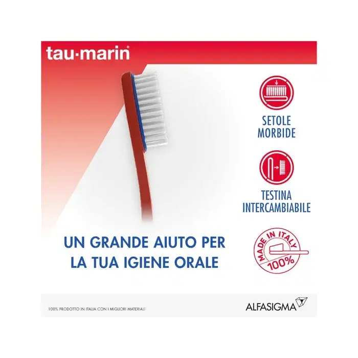 Tau-Marin Spazzolino Magnum Morbido Testina Intercambiabile